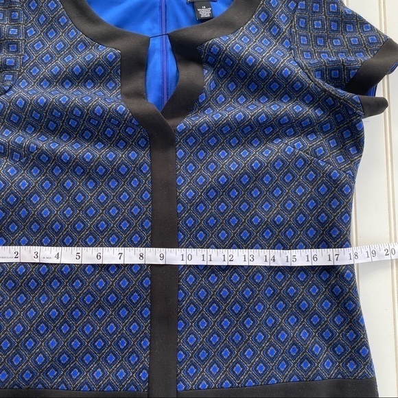 Blue Black Midi dress Size 12 - Picture 7 of 11